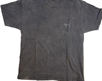 The 90S Camel Eclipse Promo Black Faded Pocket T-Shirt XL