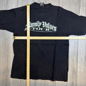 Gira de valores familiares Korn Rammstein Ice Cube Limp Bizkit 1998 Camiseta negra Talla L imagen 2