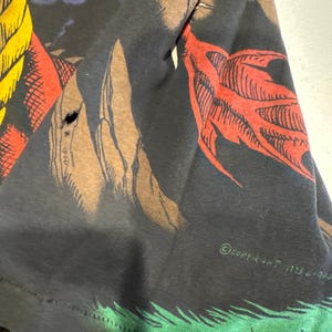 Camiseta negra Aop del dragón azul líquido de los 90 (talla XL) imagen 7