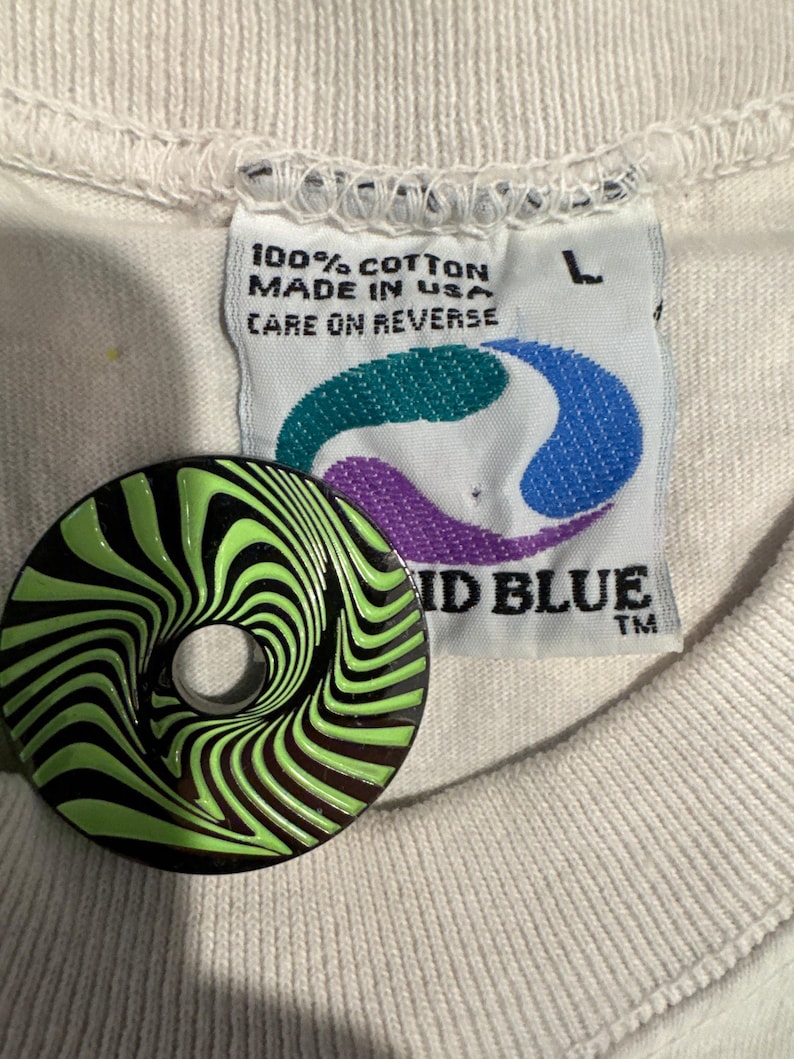 The 1994 Grateful Dead Summer Tour Bus Tie Dye Liquid Blue T-Shirt Large image 4