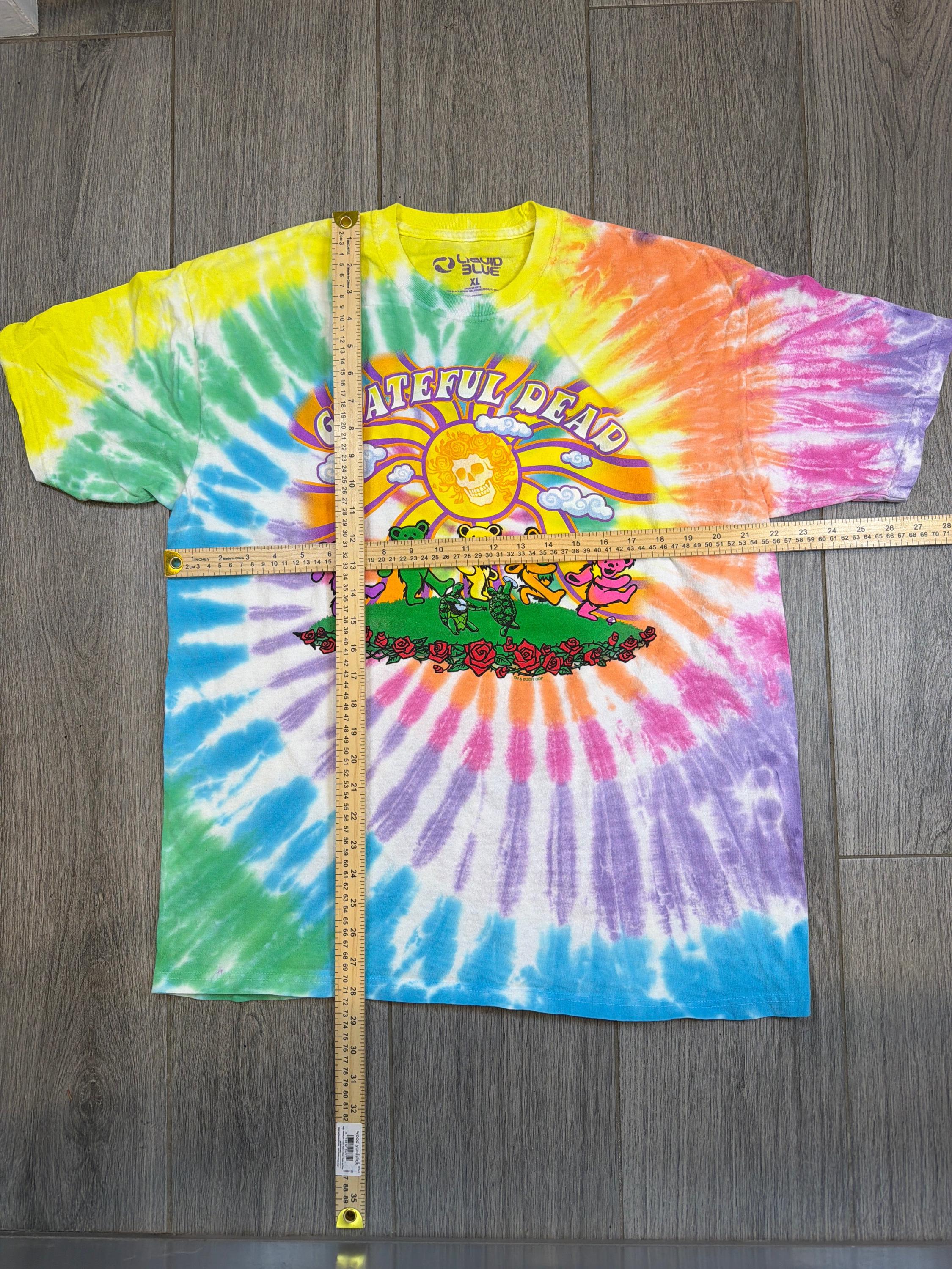 The 00S Grateful Dead Liquid Blue Teletubbies Parody Tie Dye T 
