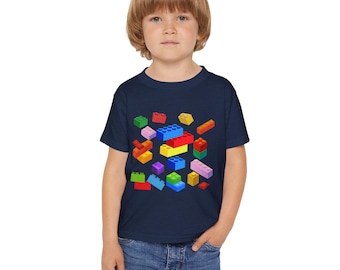 Bunte Bausteine Kleinkind-T-Shirt | Bauklötze in verspieltem Design