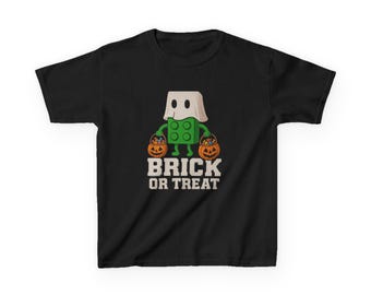 Halloween Youth Brick Or Treat Building Bricks Ghost Costume Design Kids