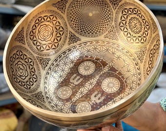 Extra Large Buddha Feet Singing Bowl – Handmade Tibetan Meditation Bowl from Nepal