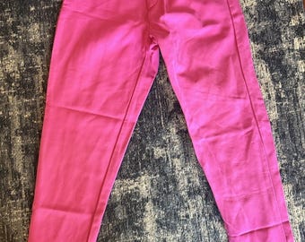 Pantalones de esquí vintage Skea para mujer, mezcla de lana, estribos, rosa fucsia, talla 8 (EE. UU.), excelente estado.