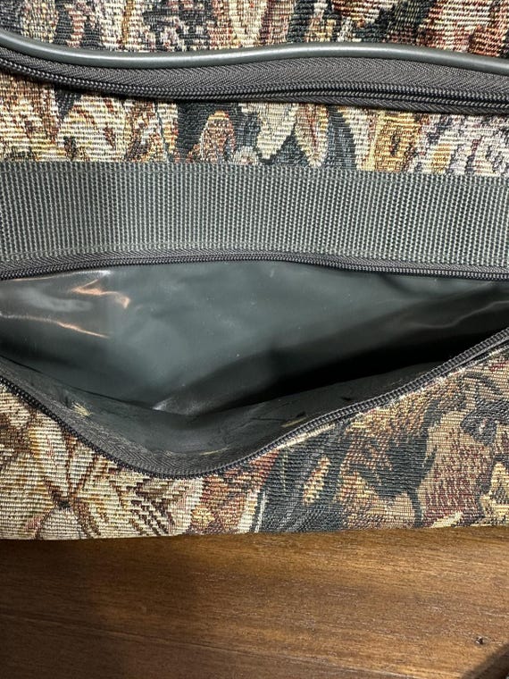 Jaguar Floral Tapestry Weekender Travel Luggage Bag Soft Shell