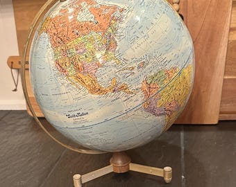 Globo terráqueo topográfico de 30 cm (12 pulgadas) de la serie World Nation de REPLOGLE, de la URSS.