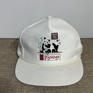 Toledo Ohio Zoo 1988 Giant Panda Exhibit Vintage Snapback Hat Cap Dad Retro 80&#39;s