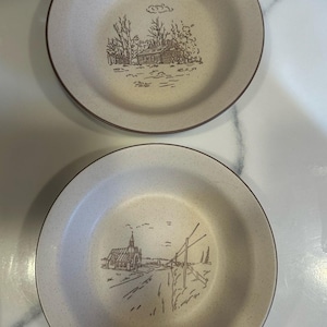Service d'assiettes 18 pièces vertes et orange multicolore en | Maisons