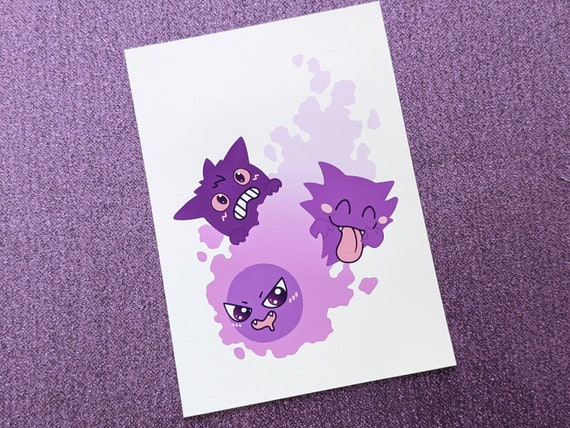 Cute ghost pokemon print