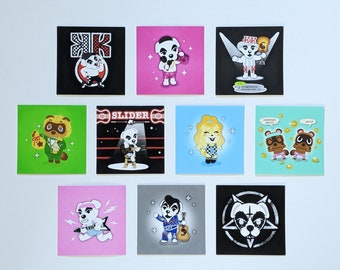 Animal Crossing x Wrestling mini-prints