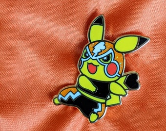 Pikachu Libre enamel pin