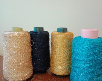 Hilo de Lurex Metálico Brillante: Tejido, Crochet, Manualidades DIY 50 gr / 1,76 oz