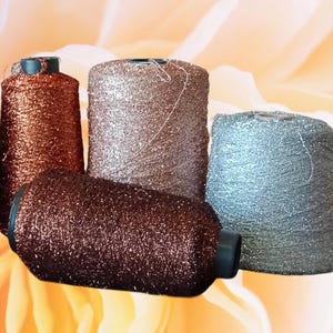 Sparkly Lurex Knitting Yarn – shiny Metallic Crochet Thread for Handmade Sweaters, Scarves & DIY Crafts&quot;