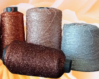 Hilo de Lurex Metálico Brillante: Tejido, Crochet, Manualidades DIY 50 gr/ 1,76 oz
