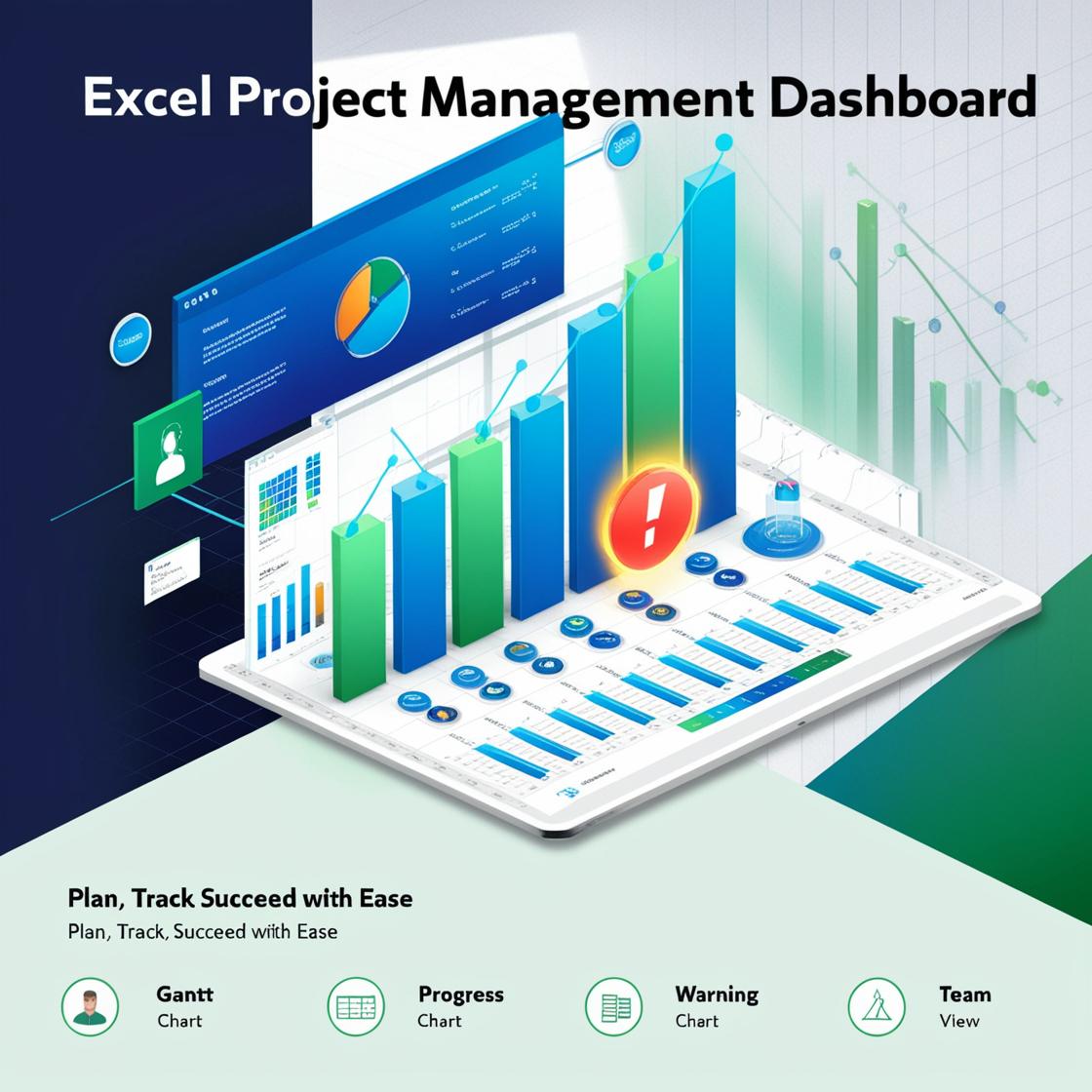 Excel Project Management Dashboard With Gantt Charts - Etsy