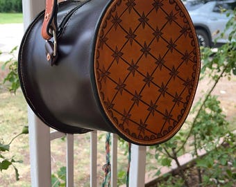 Crossbody-tas in Ropecan/ronde stijl - op maat gemaakt
