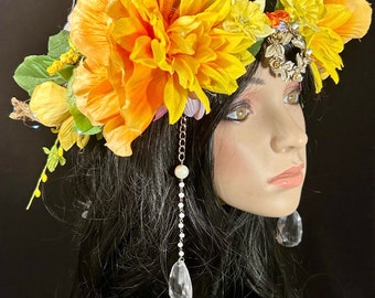 Golden Sunrise Floral Crown