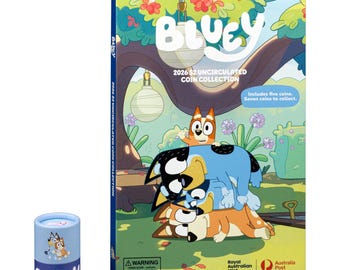 2026 Bluey Official Coin Collection Set Folder & Sealed Tube