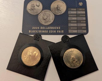 2024 Dollar - Dollarbucks Bluey - "Bluey" & "Bingo" Coins - Uncirculated