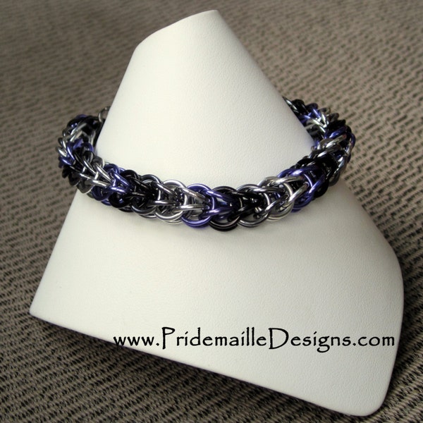 Asexual (ACE) Pride Bracelet - Full Persian - Anodized Aluminum Jewelry