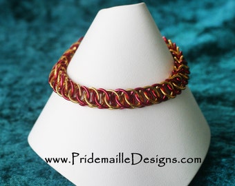 San Francisco 49ers Pride Bracelet - Half Persian Style - VERSION 2 - Chainmaille Jewelry