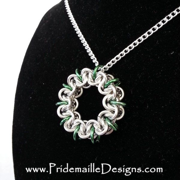 Sun Ring Pendant Necklace - HooDoo weave - Anodized Aluminum jewelry