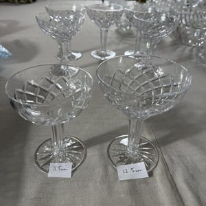 Complete Collection – 12 Vintage Crystal Coupes (11.5cm & 12.5cm)