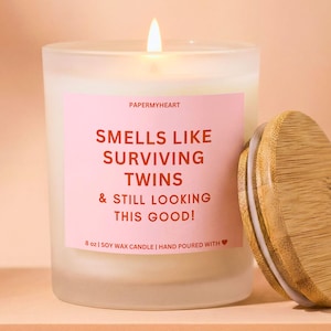 Mom of Twins Gift, Funny Twin Mom Soy Candle, Mothers Day Gift for Twin Mom, Smells Like Candle, Twin Mom Appreciation Gift