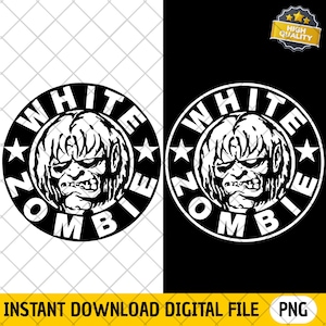 White Zombie PNG Digital Download Monster Yell T-Shirt Men&#39;s&Women&#39;s - Instant Download