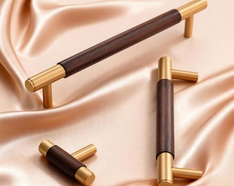 Möbelknäufe für gealterte Schränke, Schrankknäufe aus Nussbaum, Nachttischknauf