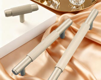 Brass Striped Handle, Cabinet Brass Pulls, Drawer Hardware