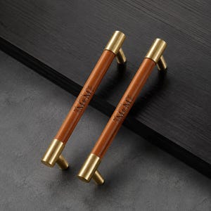 Leather Brass Knob: Colorful Closet Pull, Brass Handles for Kid's Room