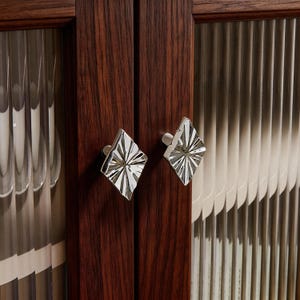 Messing Wellenmuster Schrank Knauf, Silber Gold Schubladengriff