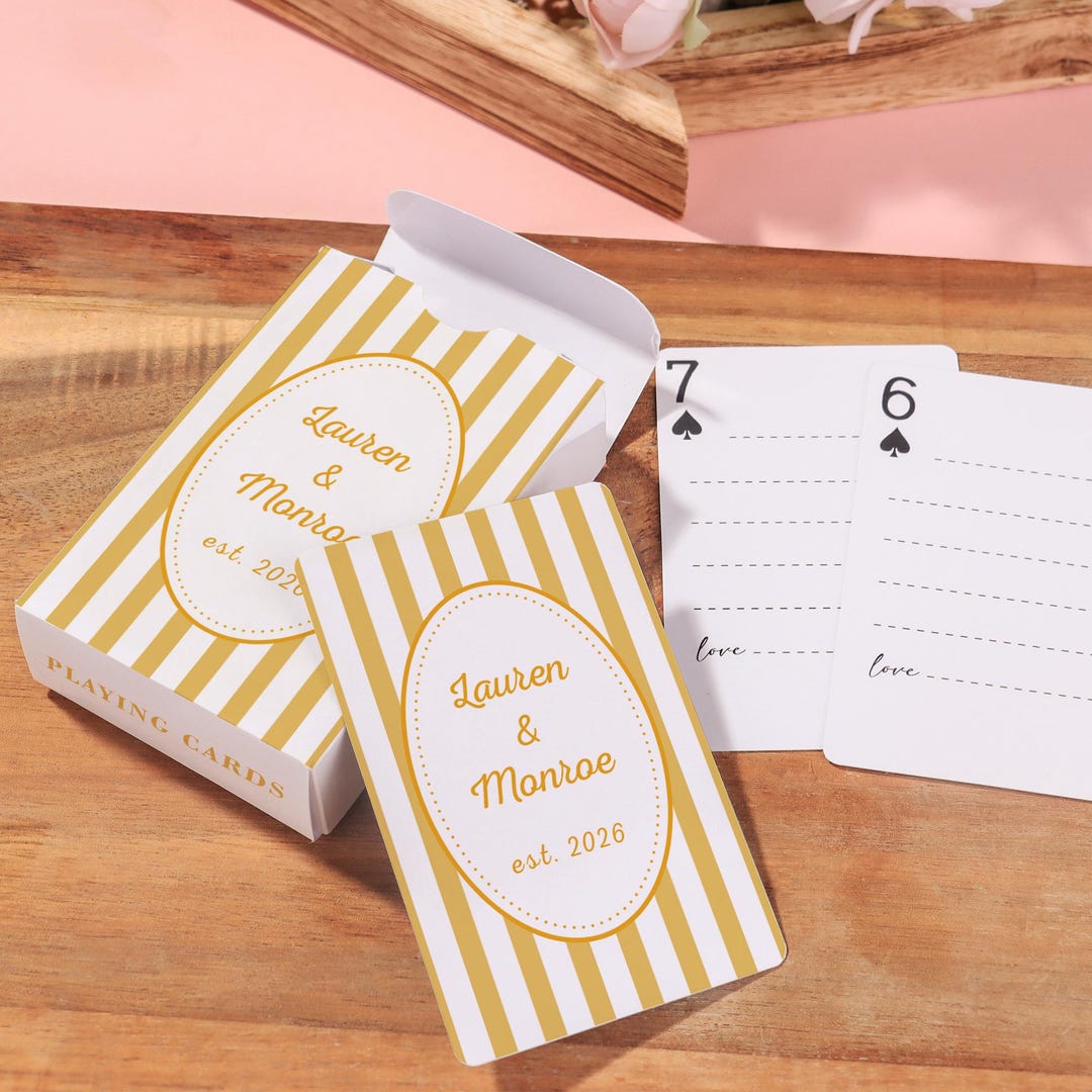 Custom Guest Book Playing Cards, Blank Playing Cards for Writing ...