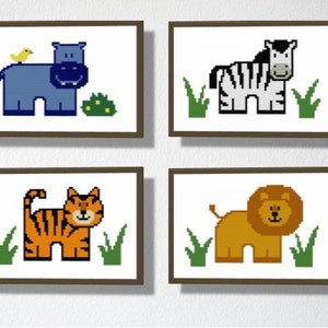 Counted Cross stitch pattern PDF. Instant download. Cute Tiger. Includes easy beginner instructions. image 2