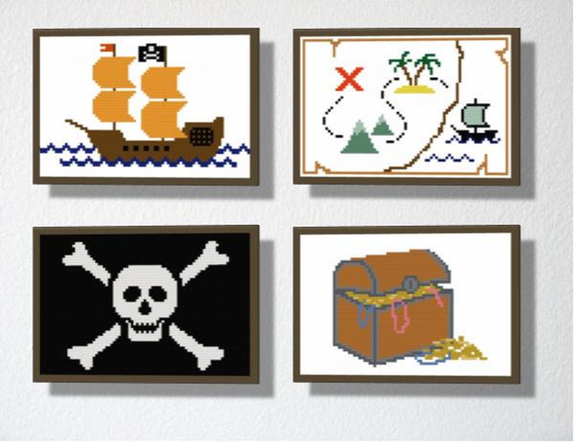 Treasure Map. Counted Cross stitch Pattern PDF. Instant | Etsy