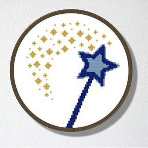 Counted Cross stitch Pattern PDF. Instant download. Magic Wand. Includes easy beginner instructions. image 3