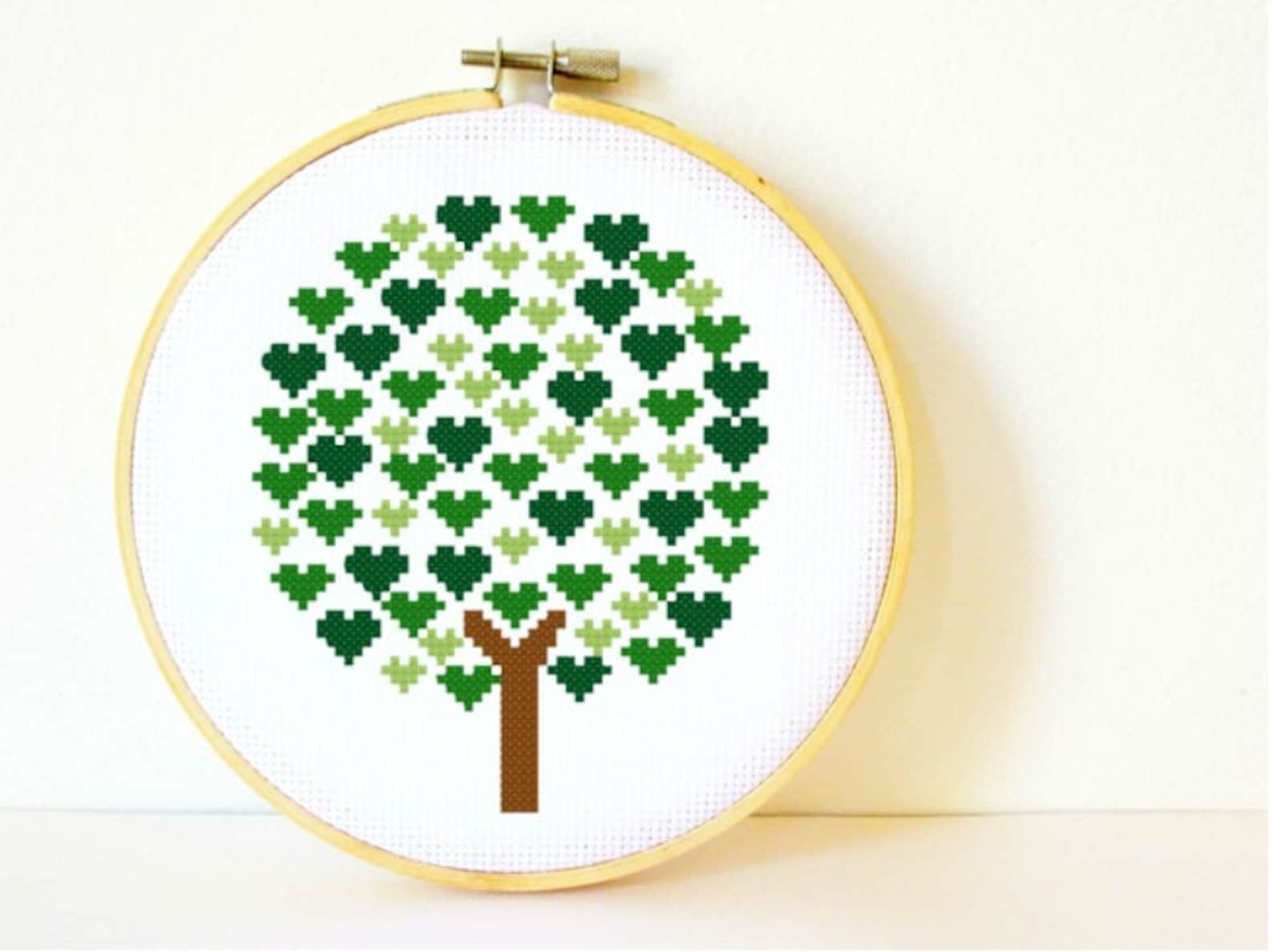 Counted Cross Stitch Pattern PDF. Instant Download. Deciduous - Etsy