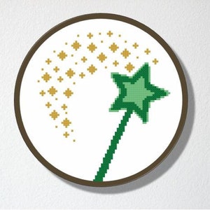 Counted Cross stitch Pattern PDF. Instant download. Magic Wand. Includes easy beginner instructions. image 4