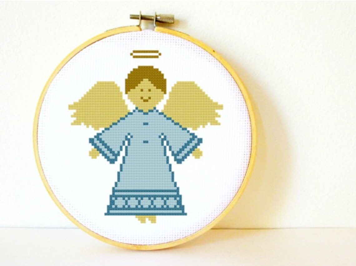 Counted Cross Stitch Pattern PDF. Instant Download. Angel. Etsy