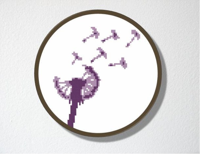 Dandelion Counted Cross stitch Pattern PDF. Instant download. | Etsy