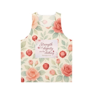 Floral Empowerment Tank Top: Recycled Polyester, Lightweight Unisex Top