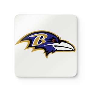 Baltimore Ravens Coaster Set: NFL Fan Gift, Home Bar Decor