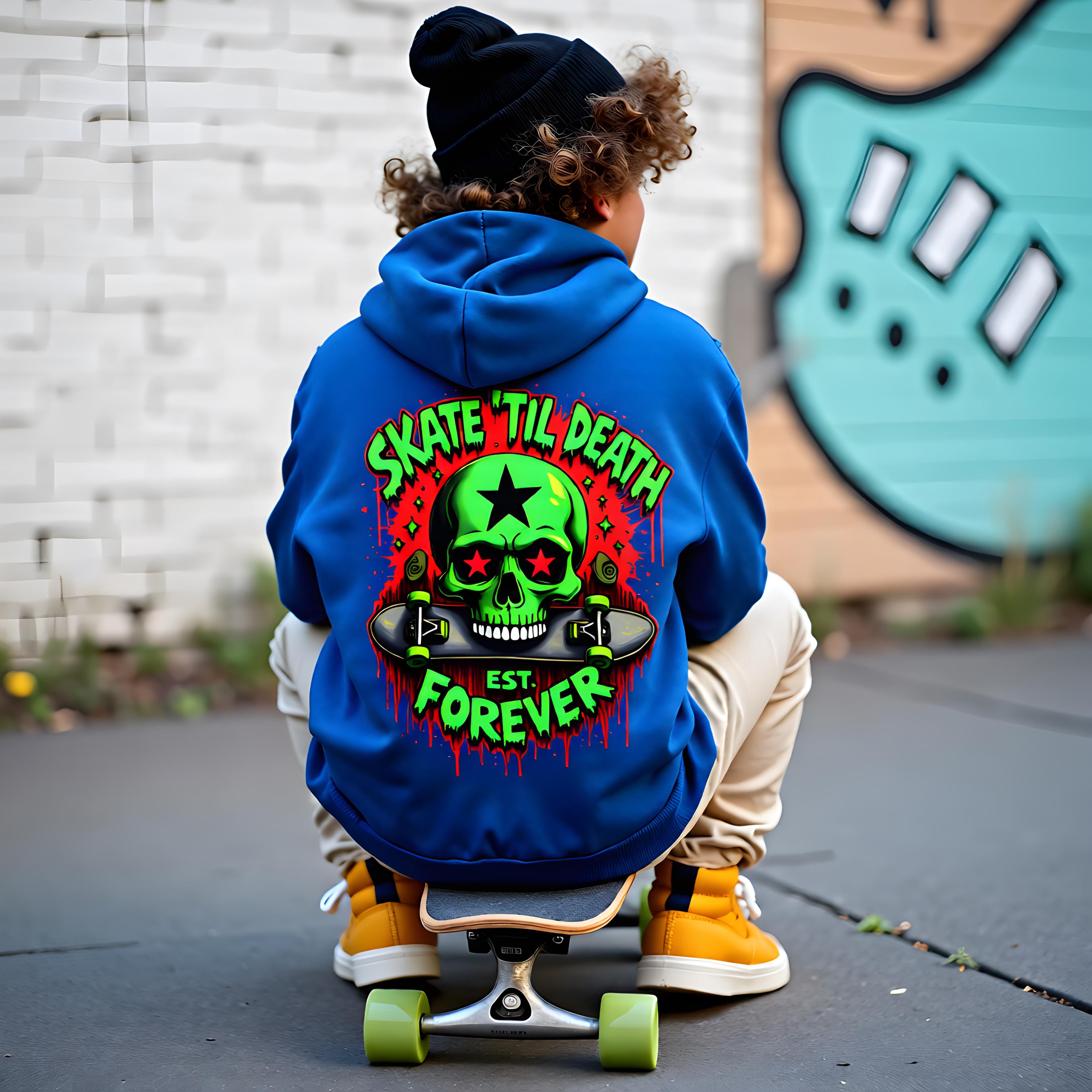 Skull Skates Hoodies - Etsy