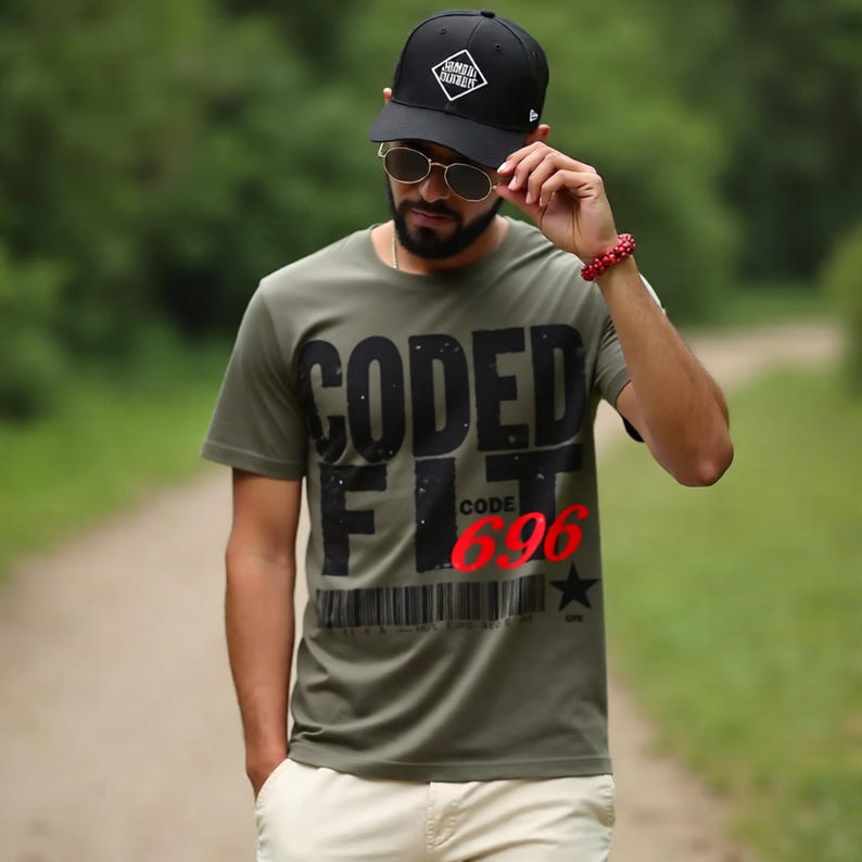 Coded Fit Graphic Tee, Cybercore Y2k Streetwear Shirt, Soft Bella ...