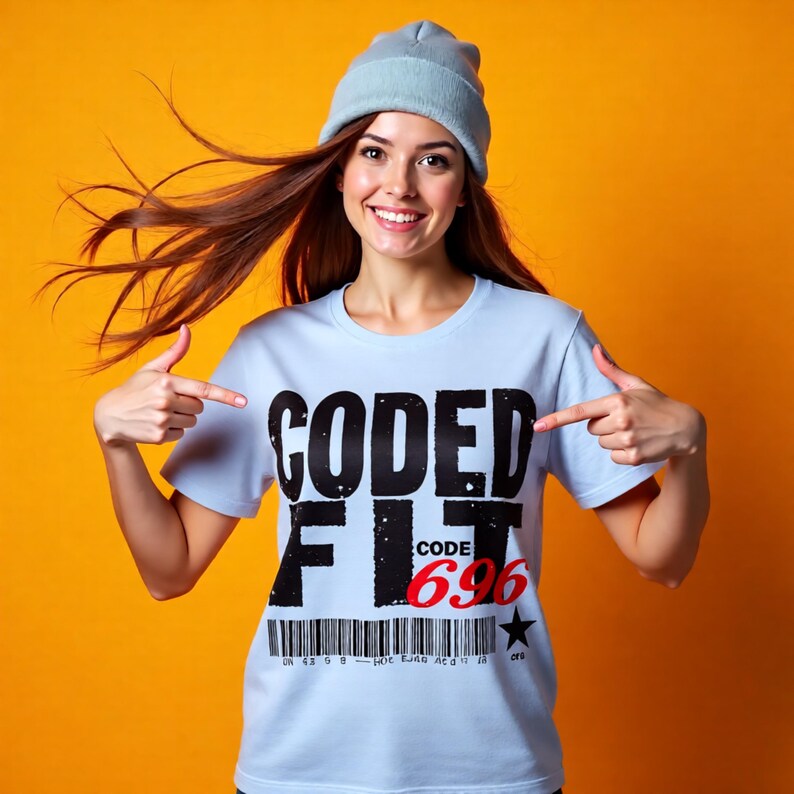 Coded Fit Graphic Tee, Cybercore Y2k Streetwear Shirt, Soft Bella ...