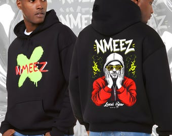 Oversized Streetwear Hoodie, NMEEZ Logo, Lexxi Star Graphic