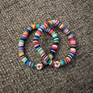 Clay Bead Bracelets - any personalized sayings and colors - you choose! Adult and kid sizes available.