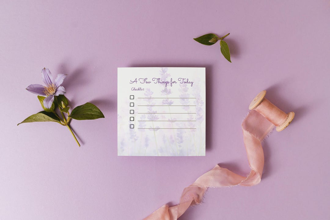 Floral Checklist Sticky Notes – Gentle Productivity to Do List Pad - Etsy